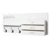 Addie Joy Grateful Decorative Mail Organizer - Distressed White